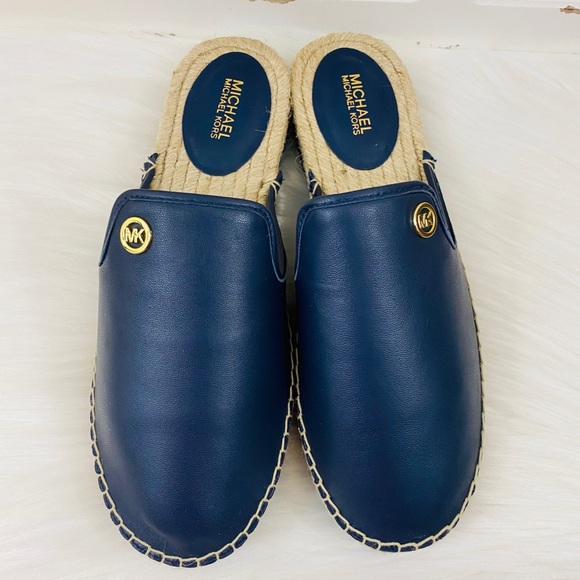 MK Emilia Leather Slide Slip On Espadrilles - Picture 8 of 10